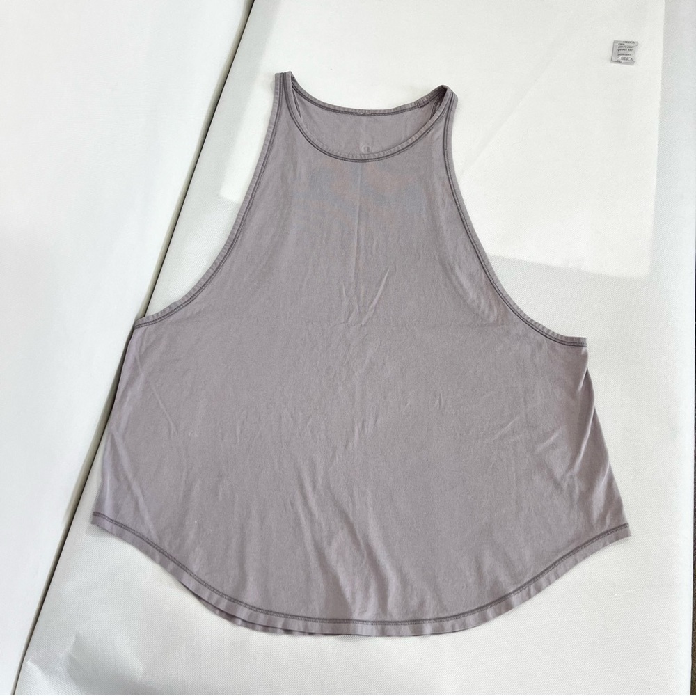 Lululemon Pima Cotton Racerback Tank Top Lavender Sporty Athleisure - Picture 2 of 5